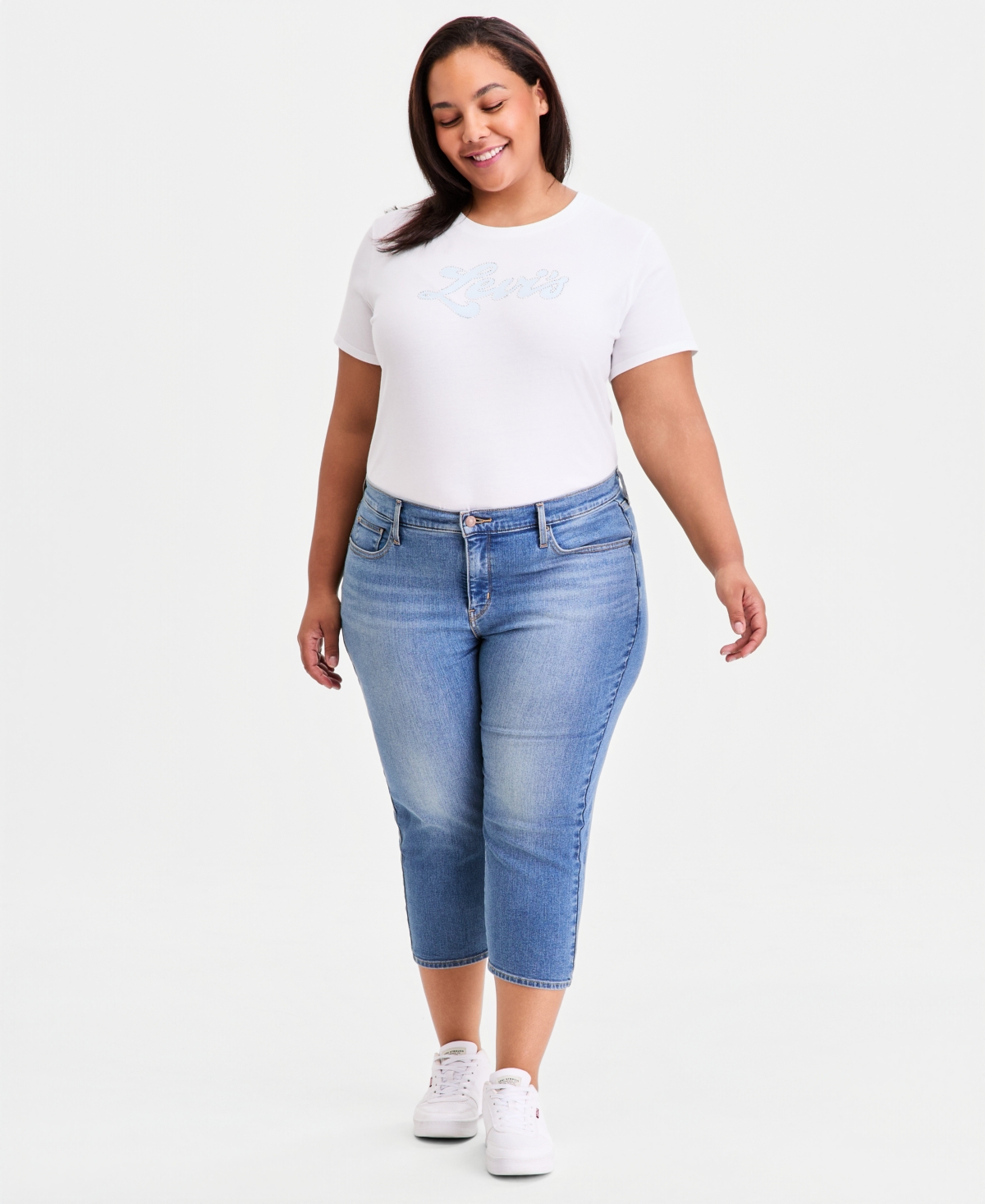 Levi's Trendy Plus Size 311 Shaping Skinny Capri Jeans - Camp Denim