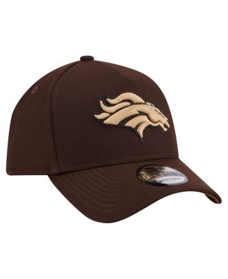 Men's Dark Brown Denver Broncos Burnt Wood A-Frame 9FORTY Adjustable Hat