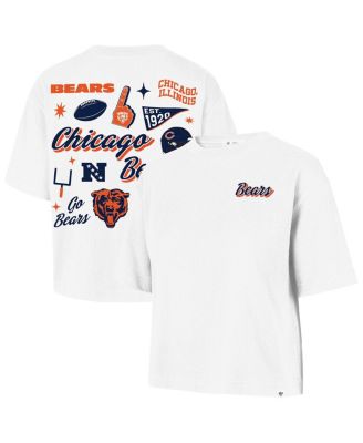 Women's White Chicago Bears Collage Script Reed City T-Shirt