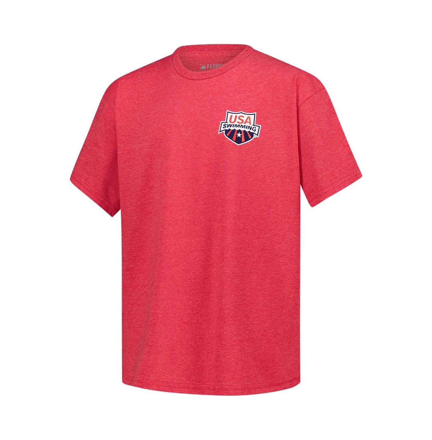 Детская футболка Flomotion Red USA Swimming Team Eagle Eye Splash — фото 2