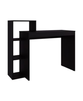 Salome Computer Desk with Open Storage, Wenge