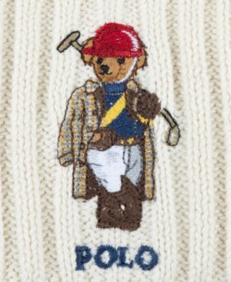 Men's Modern Classic Polo Society Bear Beanie Hat