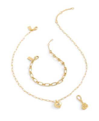 Gold Collectible Signature Quilted Heart Jewelry Charm