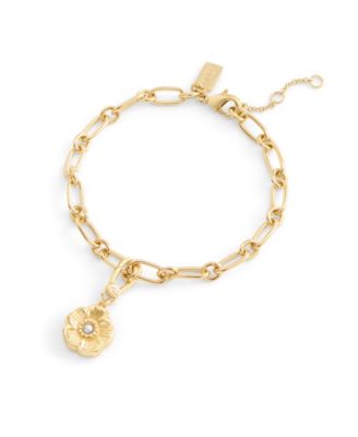 Faux Pearl Collectible Signature Sculpted Tea Rose Jewelry Charm