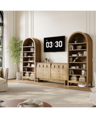 71'' Tall Arched 7 Tier Shoe Storage Cabinet with Adjustable Shelves