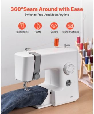 Portable Sewing Machine with 18 Stitch Applications & LED Work Light