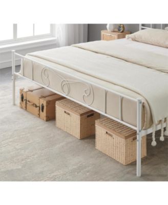 Bed Frame Platform with Headboard and Footboard Metal Bed Mattress Foundation with Storage No Box Spring Needed