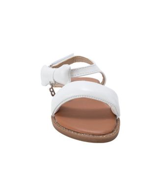 Girls Girl's  Fashion Sandals – Dressy Shoes with Puffy Bow and Hanging Logo Charm