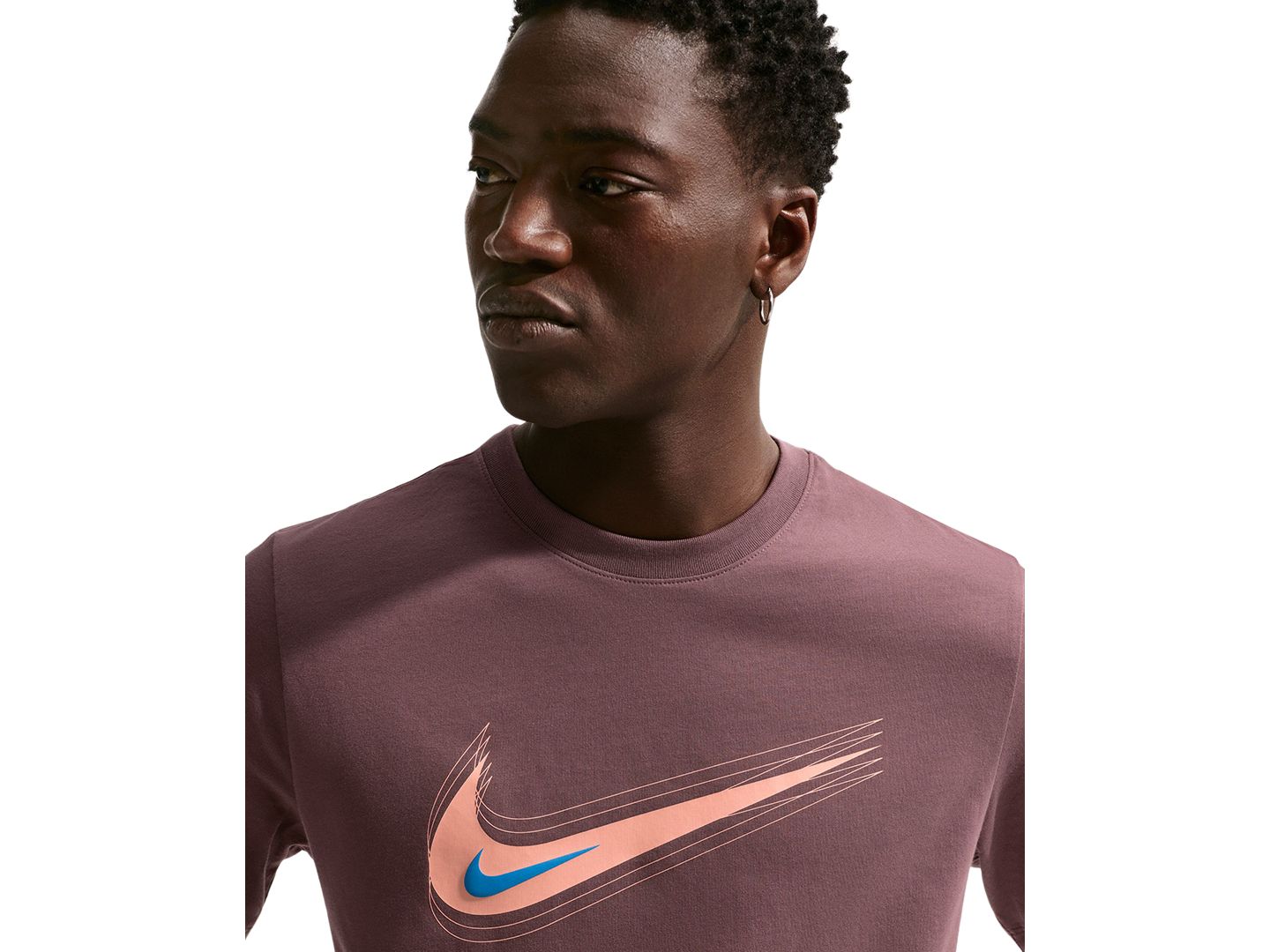 Мужская футболка Nike Swoosh Logo Crewneck, цвет: Tattoo — фото 3