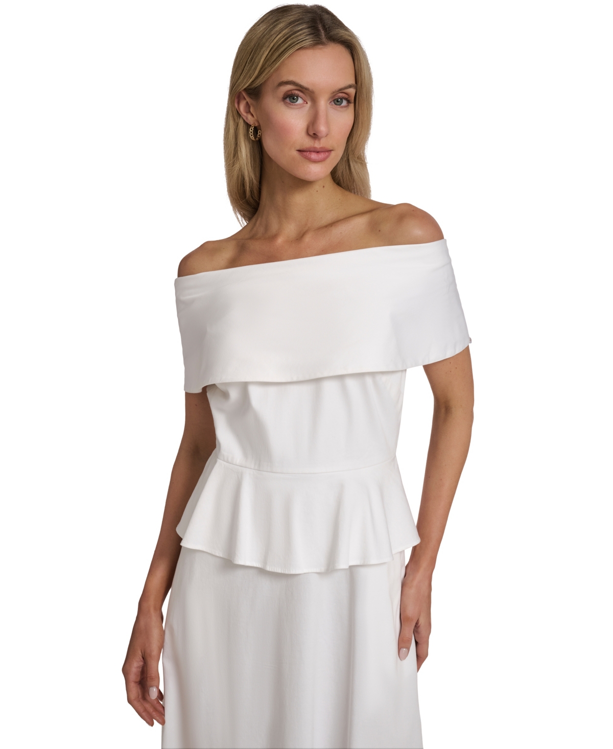 Calvin Klein Women's Off-The-Shoulder Midi Dress