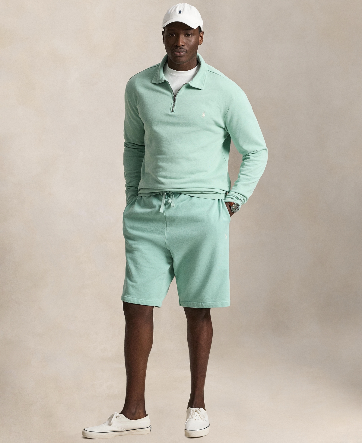 Polo Ralph Lauren Men's Big & Tall Loopback Quarter-Zip Sweatshirt