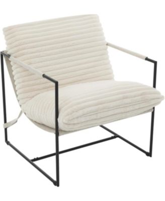 Sling Accent Chair with Metal Frame and Foam Cushion
