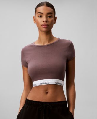 Women's Modern Short-Sleeve Cropped T-Shirt