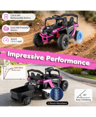 12V Electric Ride On Tractor with Parent Remote for Kids