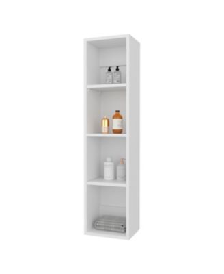 Kora Wall-Mounted Bathroom Cabinet with Open Shelves and Slim Vertical Design