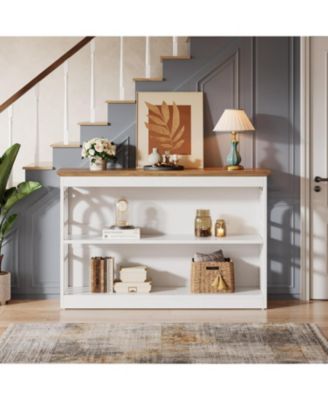 41.34" 3 Tier Console Table, Narrow Entryway & Sofa Table for Living Room