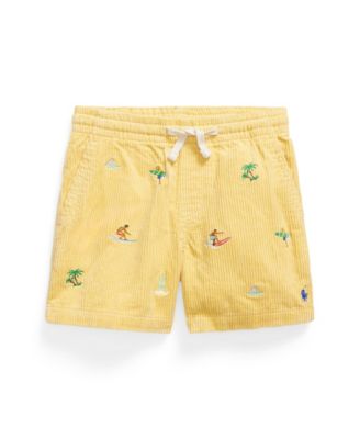 Boys' 2T-7 Polo Prepster Embroidered Corduroy Shorts