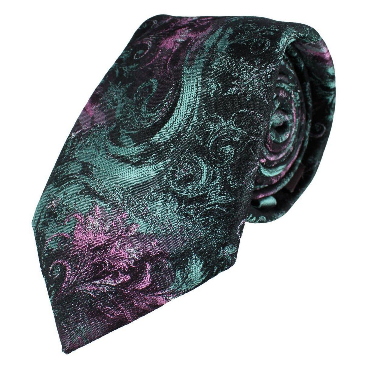 Big & Tall Arcane Storm Silk Tie and Pocket Square Bundle