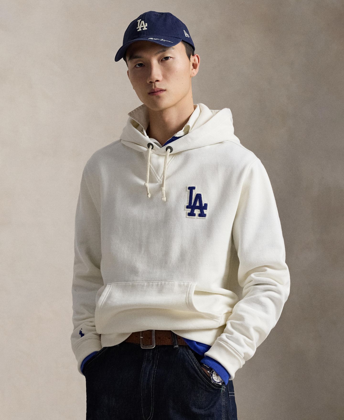 Мужское худи Polo Ralph Lauren Los Angeles Dodgers™ Logo Patch, цвет: Белый — фото 1