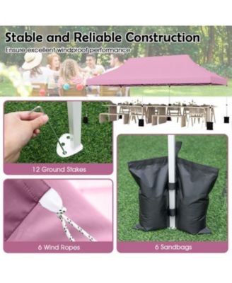Foldable Outdoor Canopy Gazebo with Storage Bag