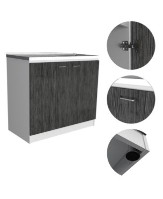 Utility Sink Cabinet with 2 Doors and 3 Shelves