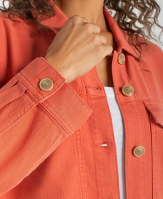 Petite Oversized Cropped Denim Jacket