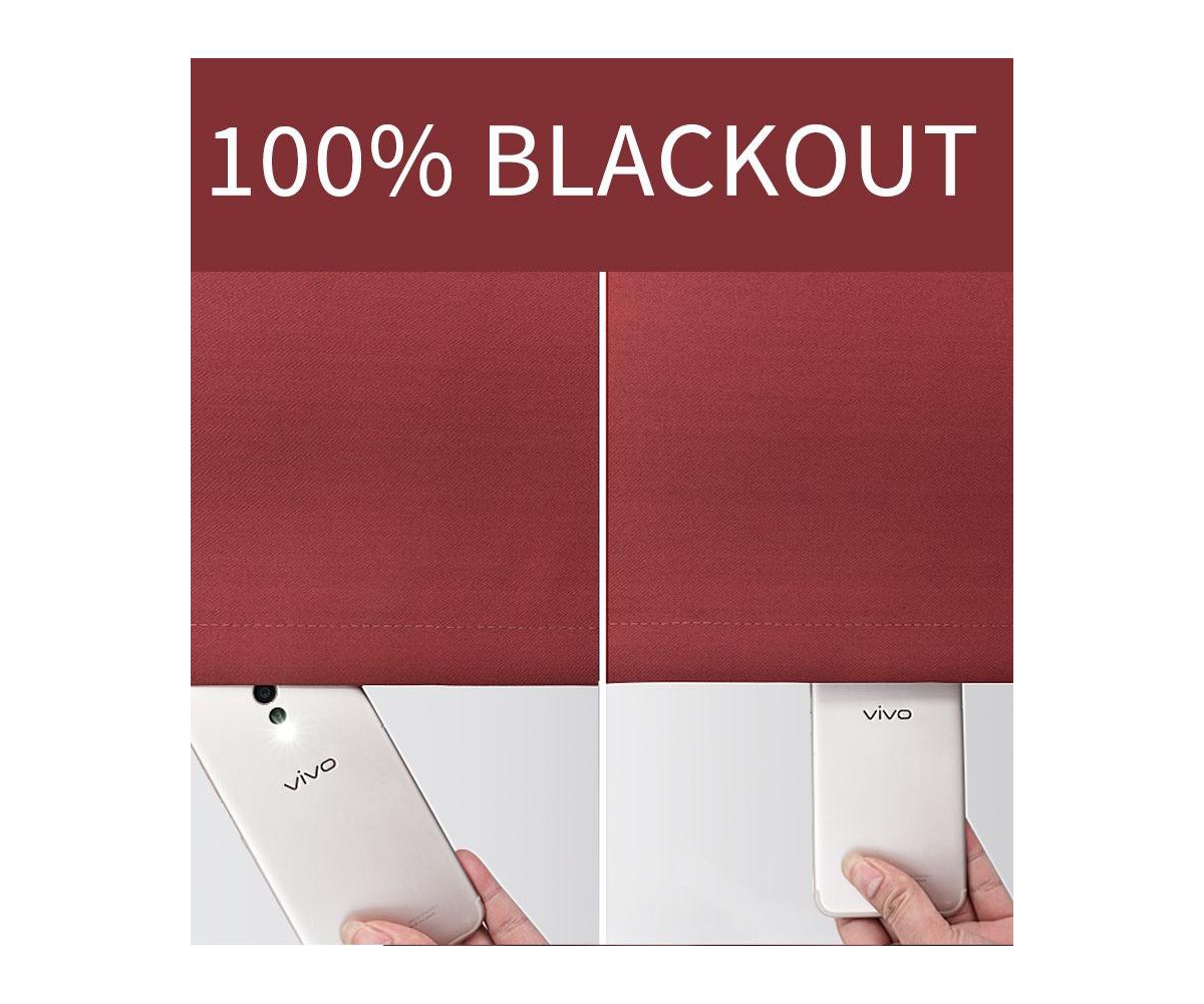 Kate Aurora Burgundy Red 2 Piece Grommet Top Blackout Curtain Panels For Extra Long Windows