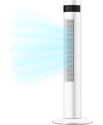 Digital Oscillating Tower Fan, 3-Speed with Remote & 12H Timer