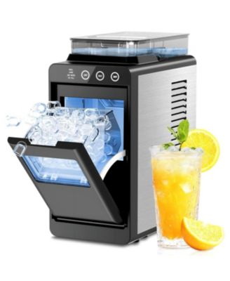 Slim Stainless Steel Ice Maker, Dual Water Tanks (2L Total) & 26 lbs. Capacity