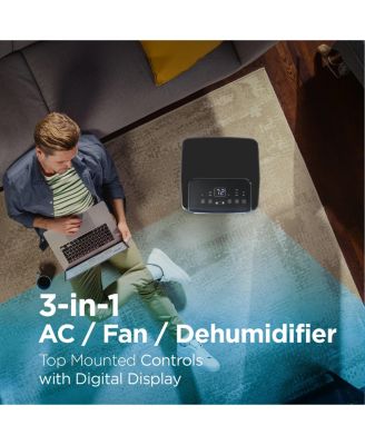 8,000 BTU Portable AC with WiFi & Remote, 3-in-1 Air Conditioner, Fan & Dehumidifier, App, Alexa & Google, Window Kit