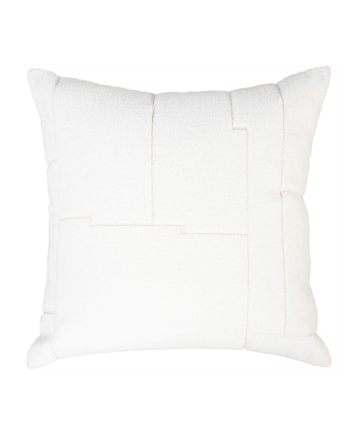 Rizzy Home Margaret Cotton Decorative Pillow, 20" X 20" In White