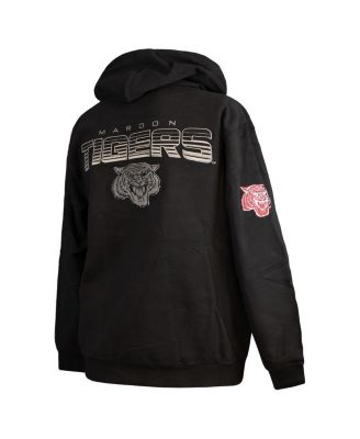 Men's Black Morehouse Maroon Tigers Puff Print Sliced Pullover Hoodie