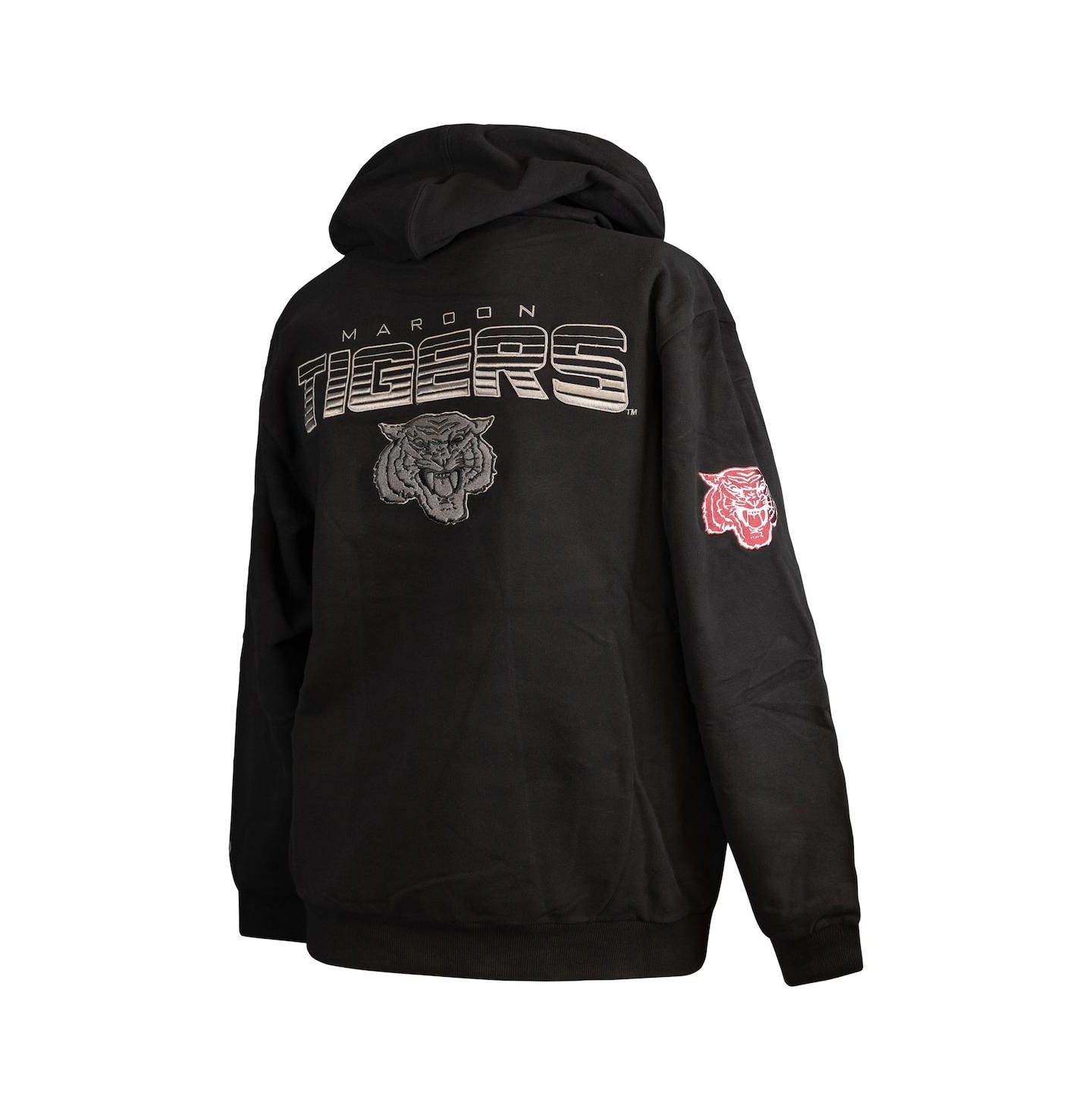 Мужское худи FISLL Black Morehouse Maroon Tigers Puff Print Sliced Pullover — фото 3