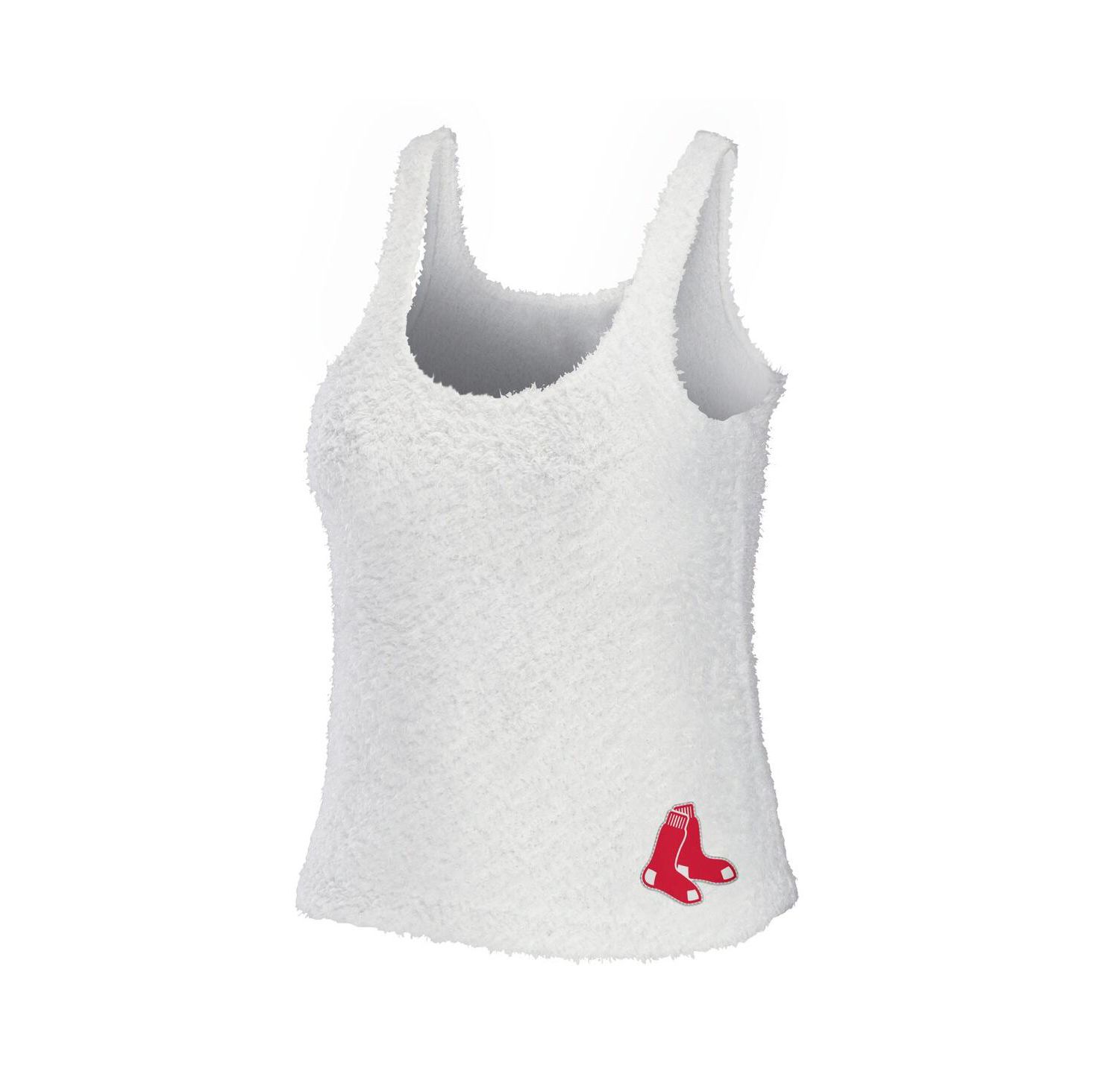 Women's 2-Piece Cream Boston Red Sox Plus Size Cozy Scoop Neck Tank Top and Pants