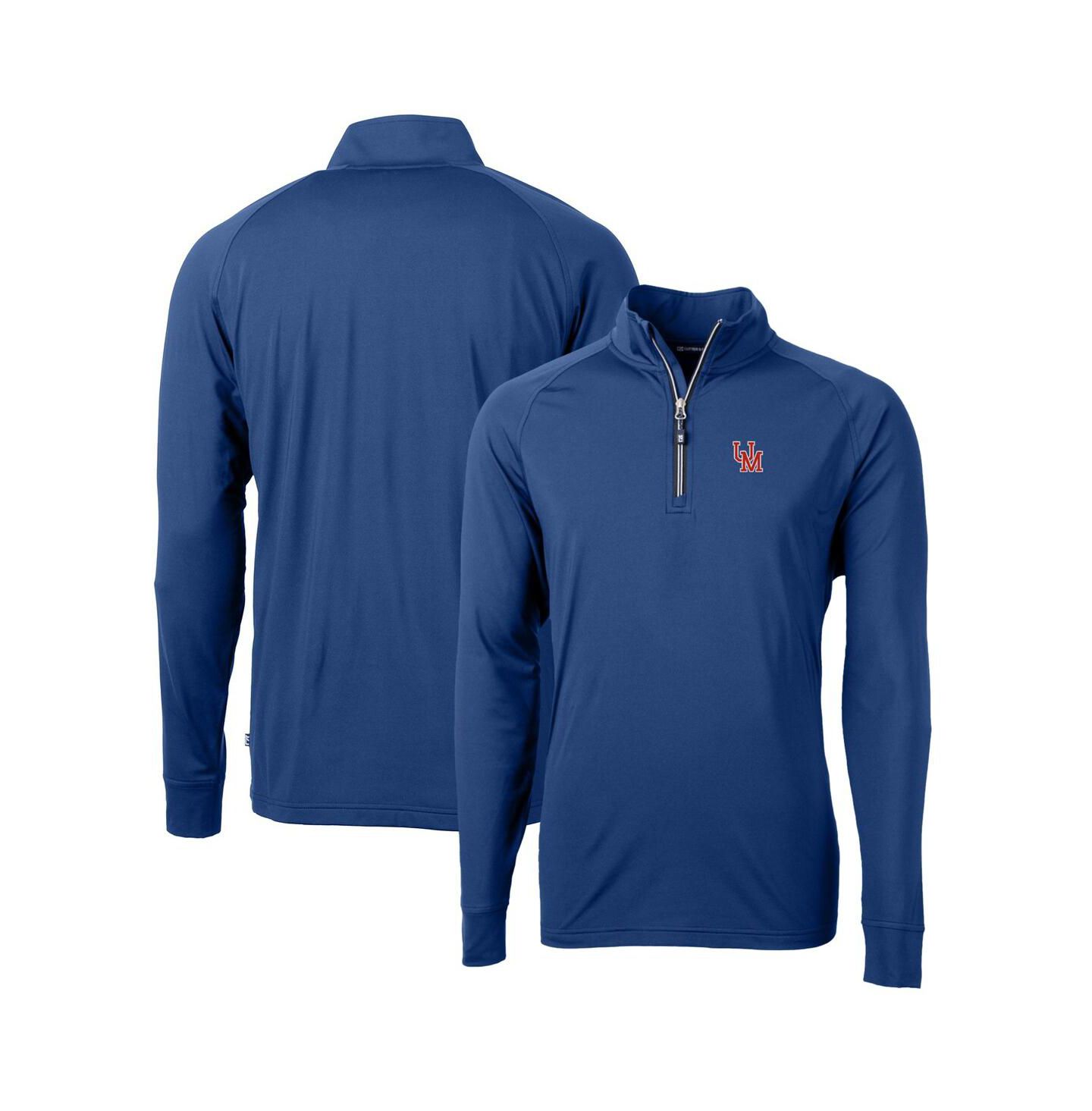 Мужской свитер Cutter & Buck Royal Ole Miss Rebels Adapt Eco Knit Stretch Quarter-Zip Pullover — фото 1