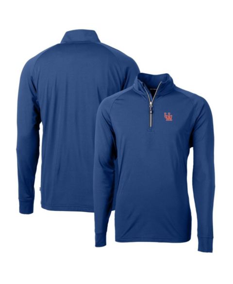 Мужской свитер Cutter & Buck Royal Ole Miss Rebels Adapt Eco Knit Stretch Quarter-Zip Pullover