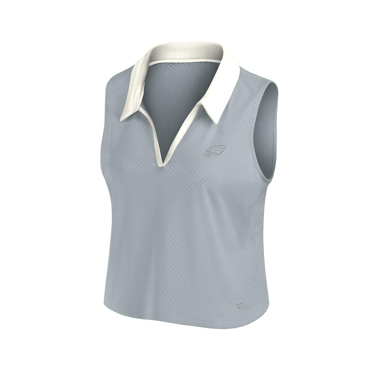 Women's Gray Philadelphia Eagles Studio Wellness V-Neck Tank Top