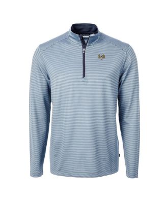 Men's Carolina Blue/Navy North Carolina Tar Heels Vault Dry Tec Virtue Eco Pique Micro Stripe Quarter-Zip Pullover