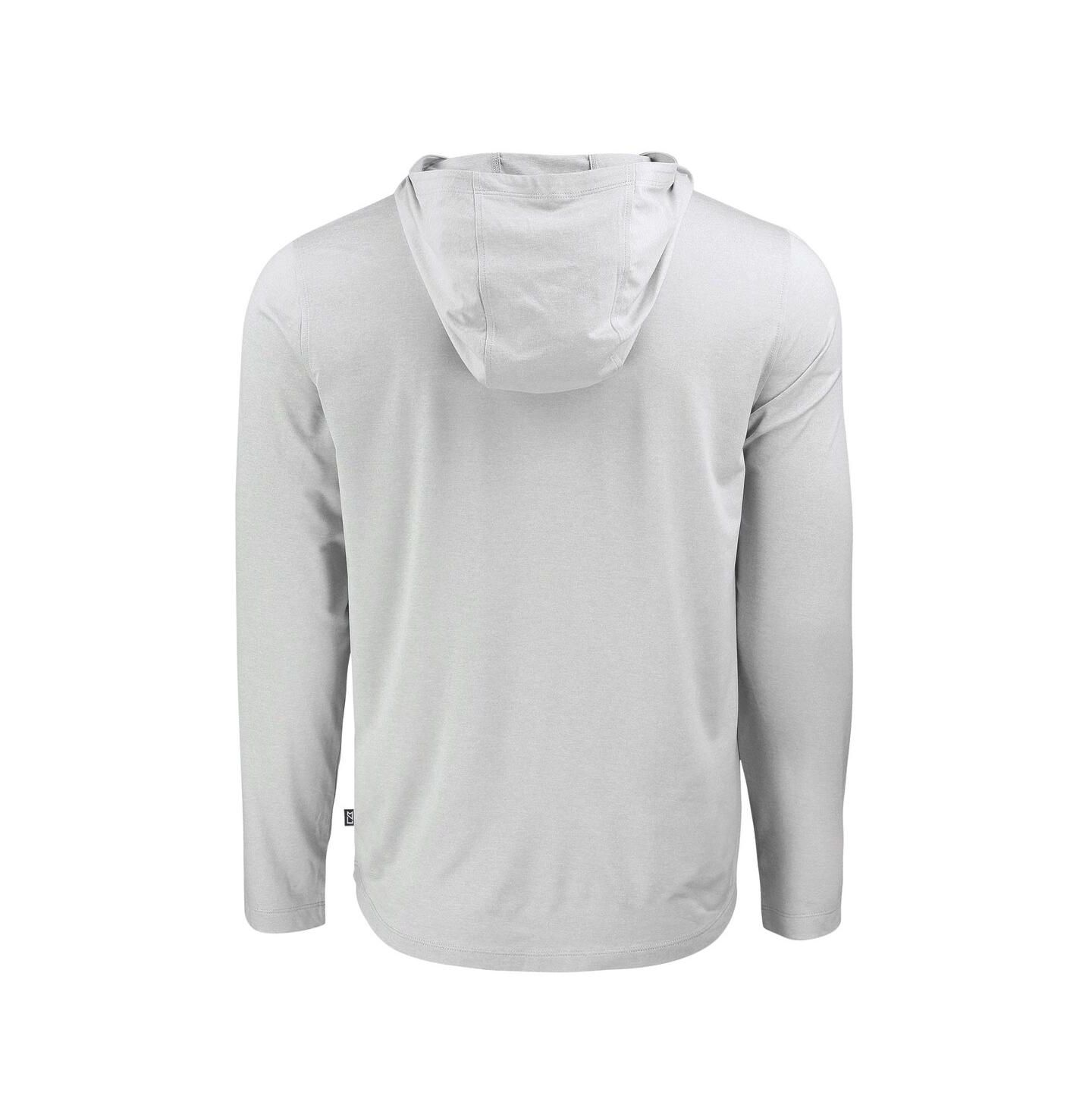 Мужское худи Cutter & Buck Gray Kansas Jayhawks Coastline Epic Comfort Eco Long Sleeve — фото 3