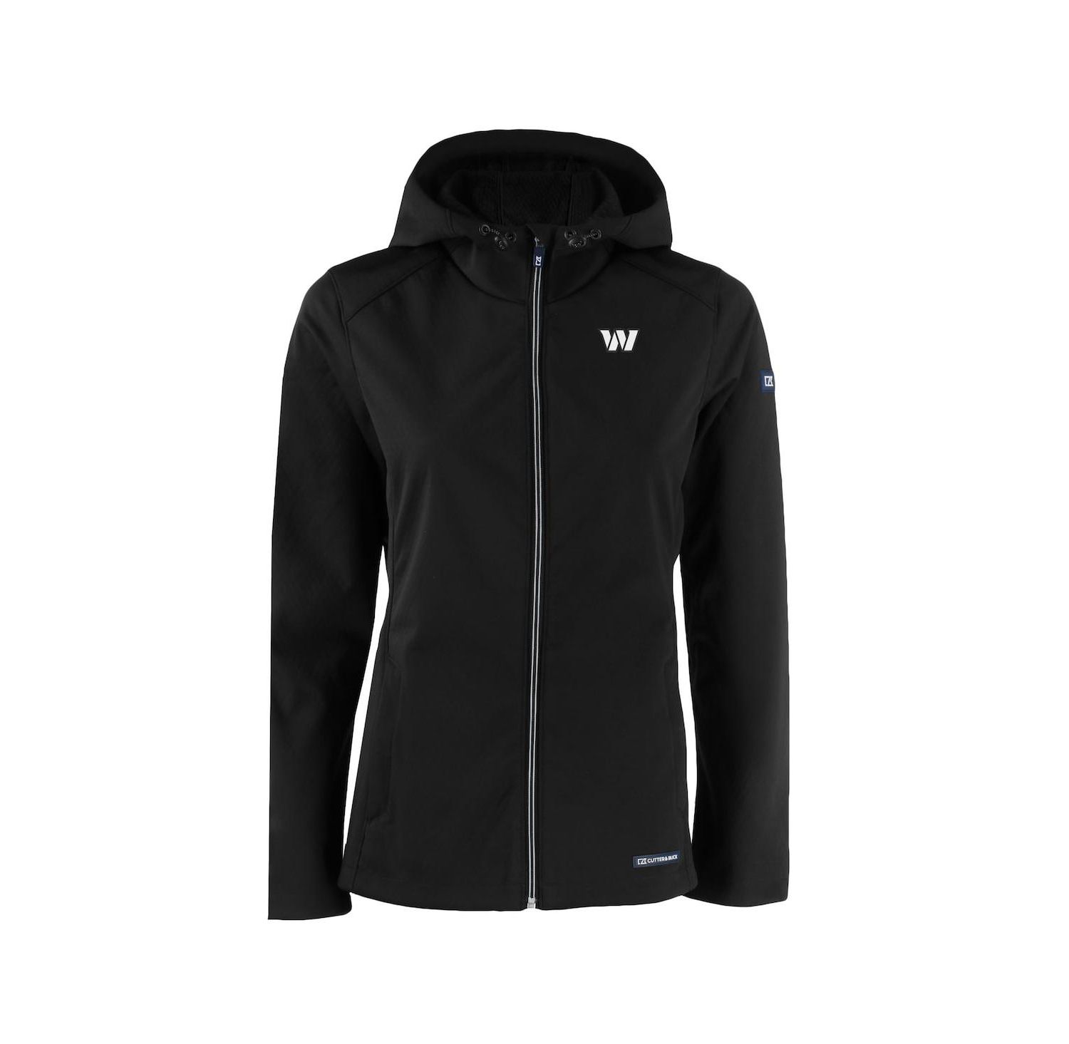 Women's Black Washington Commanders Evoke Eco Softshell Full-Zip Hoodie Jacket