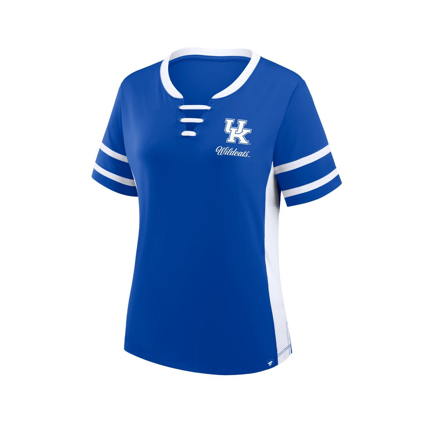Women's Royal/White Kentucky Wildcats Be Fearless Athena Lace-Up T-Shirt