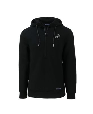 Men's Black Los Angeles Dodgers Roam Eco Tri-Blend Half-Zip Hoodie