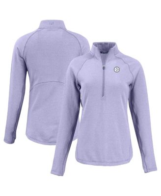 Women's Purple Pittsburgh Steelers Peshastin Eco Fleece Half-Zip Top