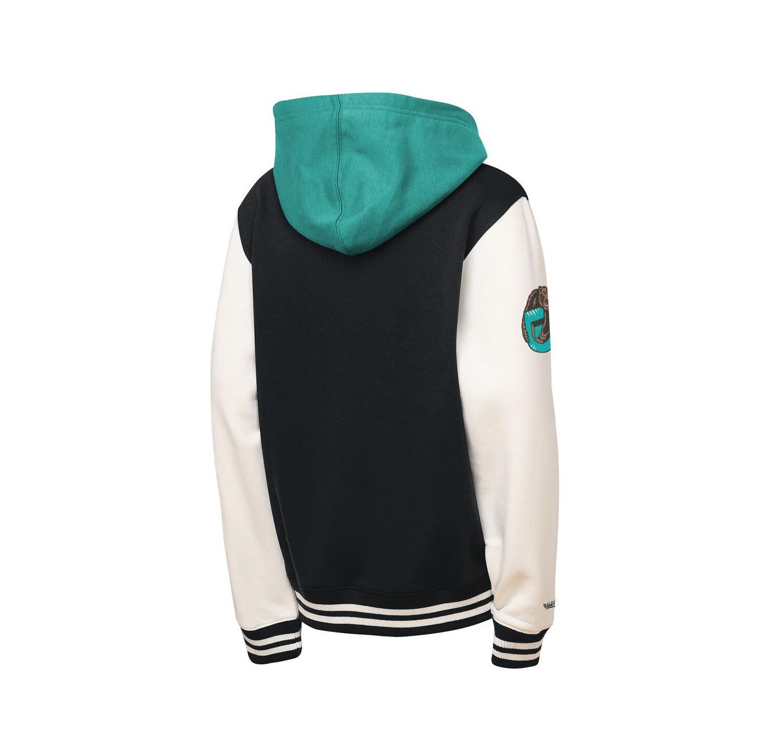 Big Boys and Girls Black Vancouver Grizzlies Hardwood Classics Courtside Fleece Full-Snap Hooded Jacket