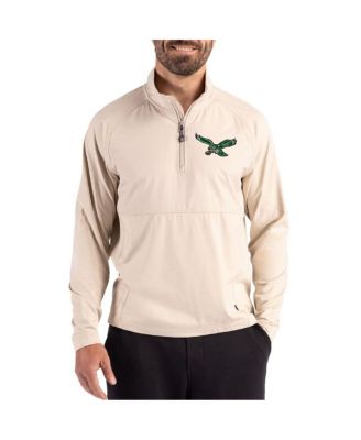 Men's Light Brown Philadelphia Eagles Adapt Eco Knit Hybrid Quarter-Zip Jacket