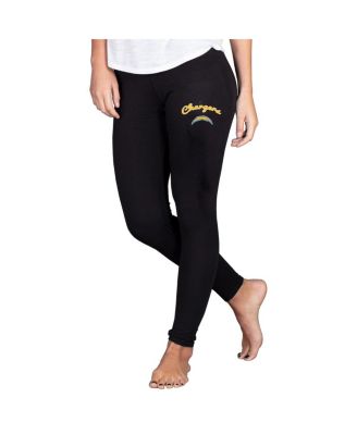 Women's Black Los Angeles Chargers Lightweight Fraction Lounge Leggings