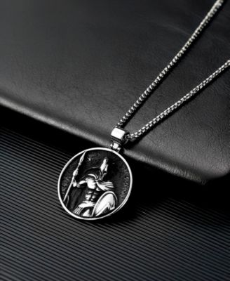 Men's Stainless Steel 22" Spartan Pendant Necklace