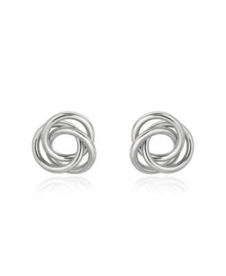 Loopy Knot Stud Earrings Sterling Silver