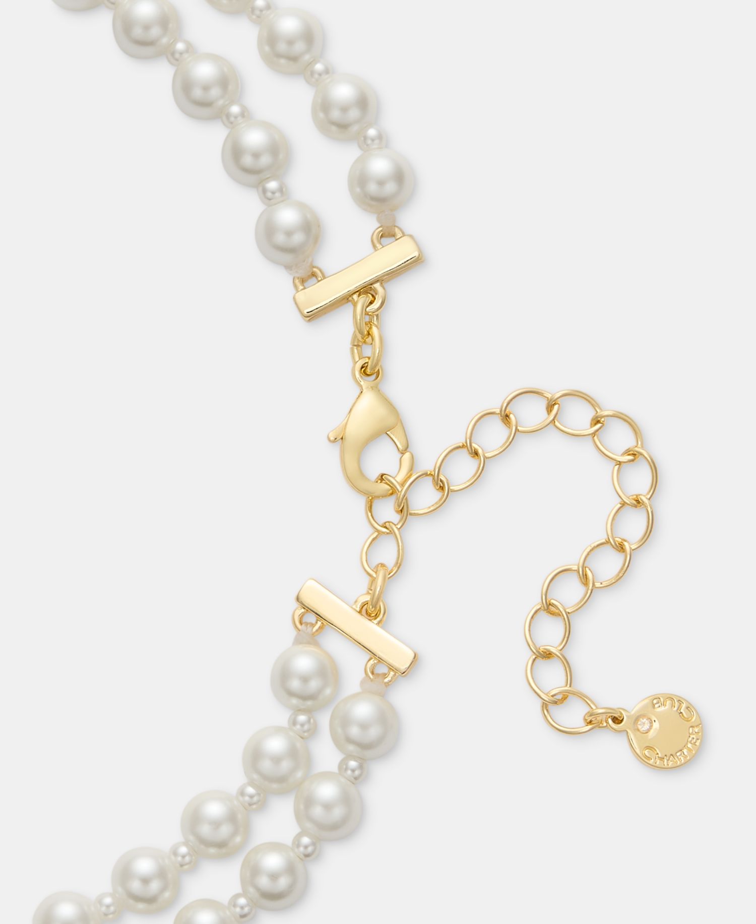 Imitation Pearl Layered Butterfly Necklace