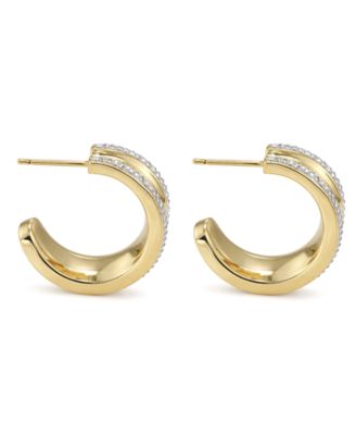 Crystal Stones Hoop Earrings